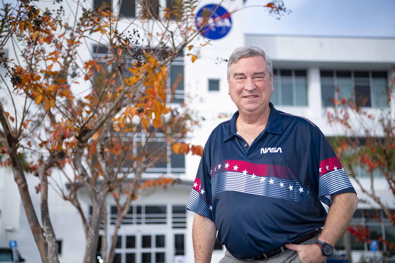 Tony Goretski stands at NASA’s Stennis Space Center, where he has worked more than 24 years supporting NASA’s mission of space exploration.